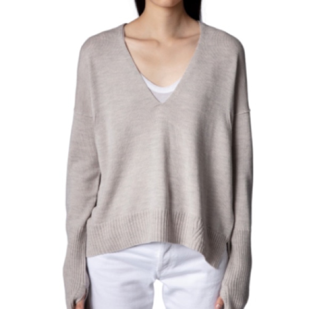 Zadig & Voltaire V Neck Merino Sweater XS